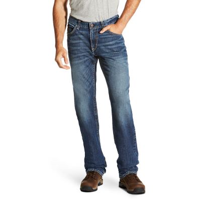 Ariat Work: FR M4 Low Rise Basic Boot Cut Pantalones Vaqueros Hombre - Azules (CPSKT5304)